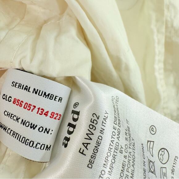 ADD Italy Cream Off White Safari Style Waterproof Rain Jacket Small - Picture 11 of 11